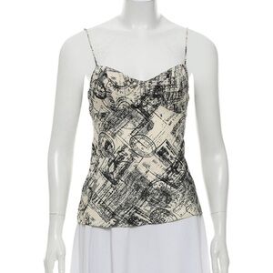 Diane von Furstenberg Silk Postal Print Camisole- Size XS